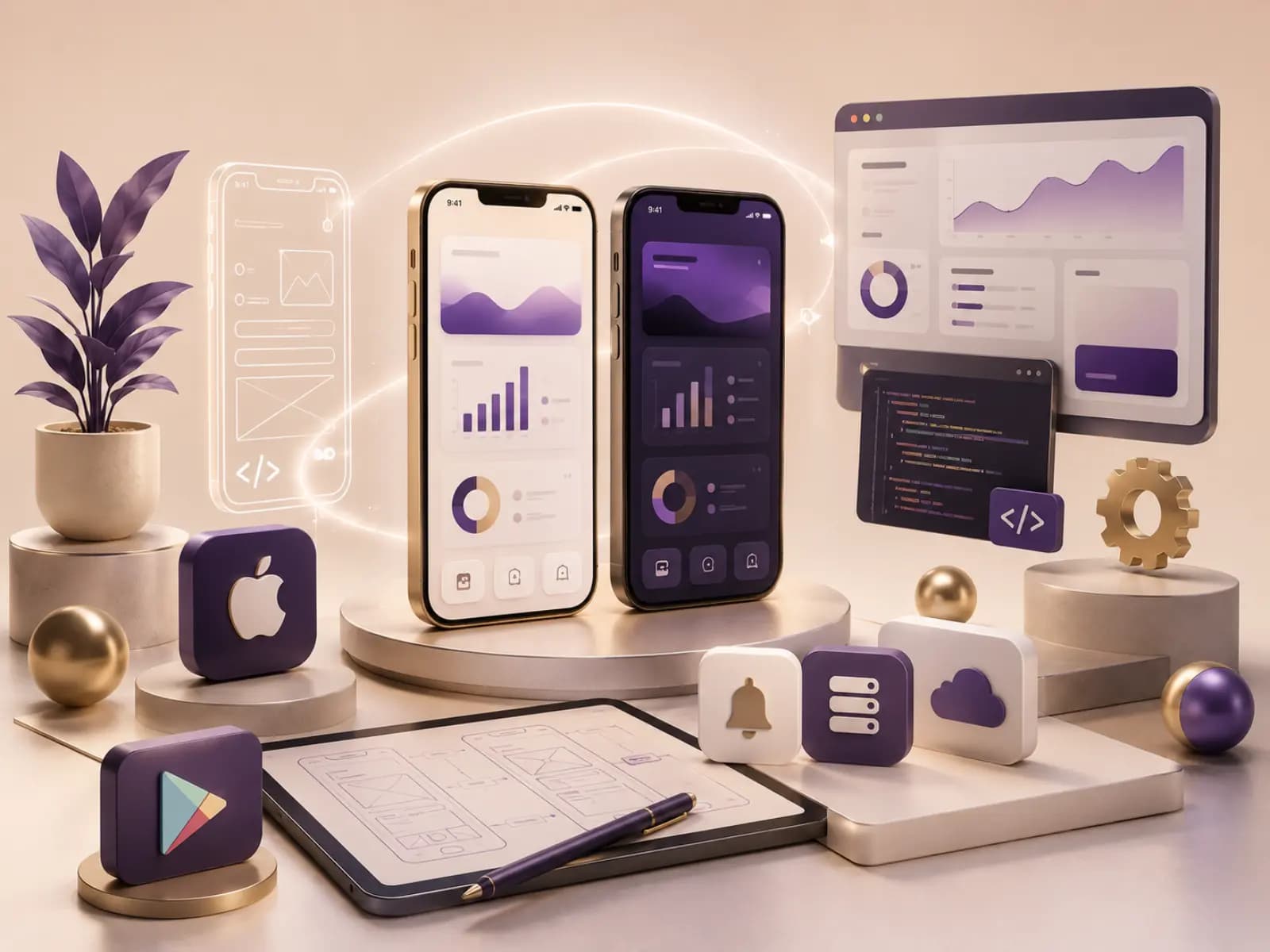 Aperçu du service App Mobile iOS et Android par FreshMarkom