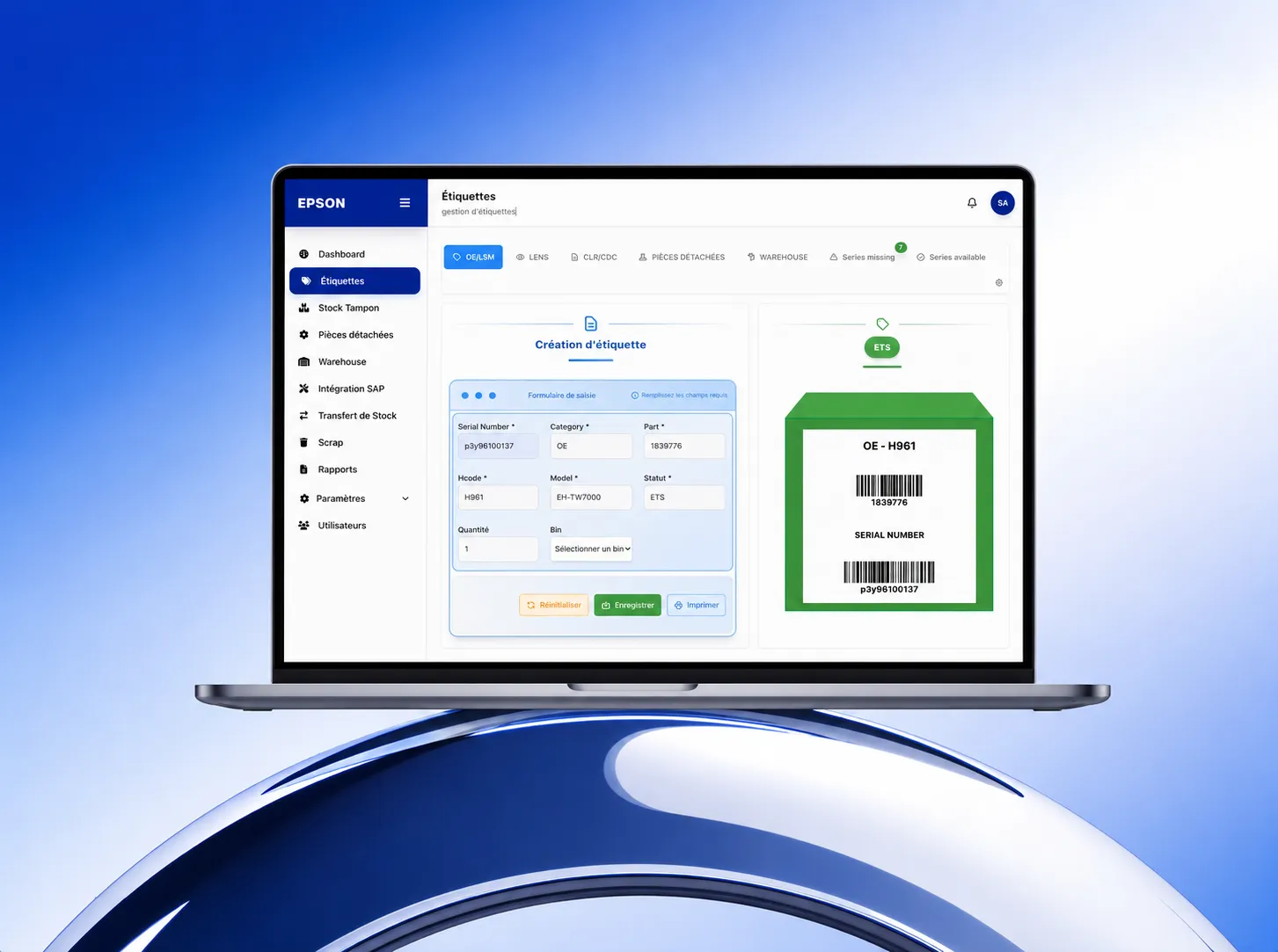 Epson, APPLICATION WEB réalisé par FreshMarkom, agence digitale franco-britannique